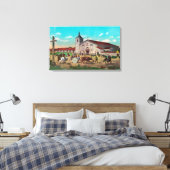 Mission Santa Clara de AsisSanta Clara, CA Canvas Afdruk (Insitu (Slaapkamer))