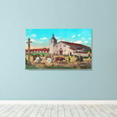 Mission Santa Clara de AsisSanta Clara, CA Canvas Afdruk (Insitu (Houten vloer))