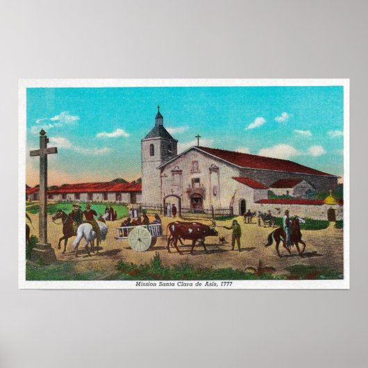 Mission Santa Clara de AsisSanta Clara, CA Poster (Voorkant)
