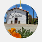 Mission Soledad souvenir ornement d'arbre de Noël (Dos)