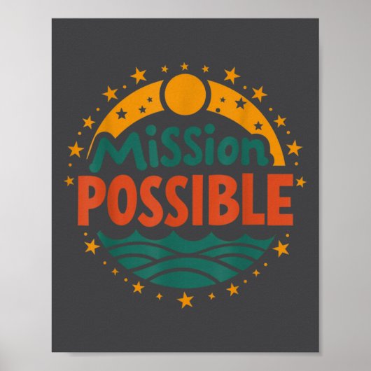 Mission Ssible Motivational Insrational School  Poster (Voorkant)