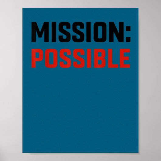 Mission Ssible Motivational Insrational School  Poster (Voorkant)