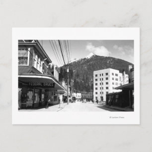 Mission Street in het centrum van Ketchikan Briefkaart