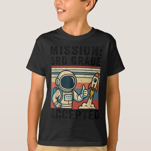 Mission Third 3rd Grade Accepted Astronaut  T-shirt (Voorkant)