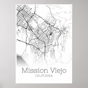 Mission Viejo Map - Californië - City Map Poster