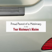 missionaris Gepersonaliseerd Bumpersticker (Op auto)