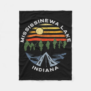 Mississinewa Lake Indiana Bos Camping Vakantie Fleece Deken