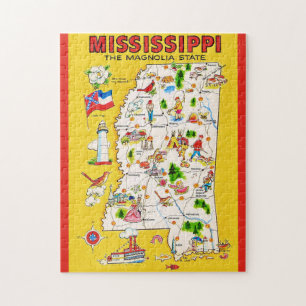 Mississippi 11x14  kaart legpuzzel