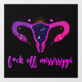 Mississippi Abortion Ban Celestial Uterus Protest Raamsticker (Vel)