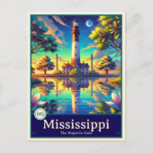 Mississippi | Anime Style Cel Shaded Briefkaart (Voorkant)