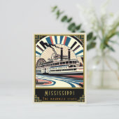 Mississippi | Art. Deco Briefkaart (Staand voorkant)