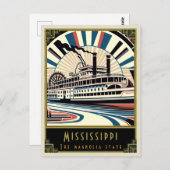 Mississippi | Art. Deco Briefkaart (Voorkant / Achterkant)