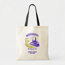 Mississippi bruiloft welkom tas, staat liefde tote bag