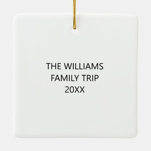 Mississippi Custom Family Trip Christmas Keramisch Ornament (Achterkant)