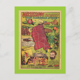 Mississippi de Magnolia-staat Briefkaart