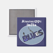 Mississippi Delta Blues Magnet Magneet (Voorkant / Achterkant)