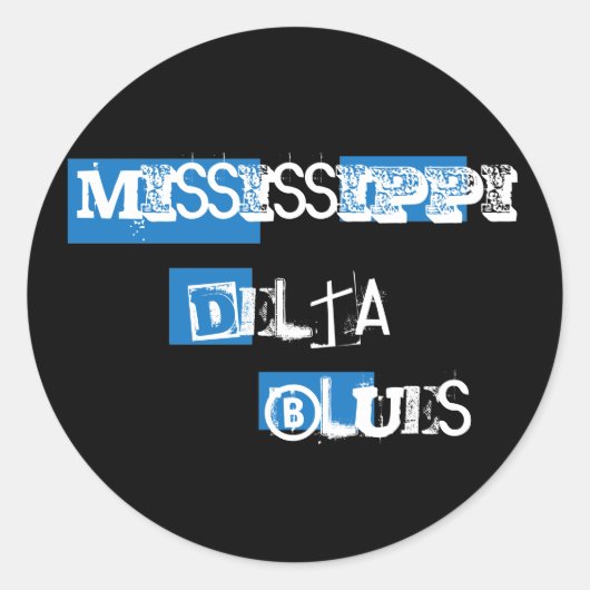 Mississippi Delta Blues Sticker (Voorkant)