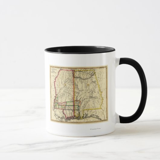 Mississippi en AlabamaPanoramic Map Mok (Rechts)