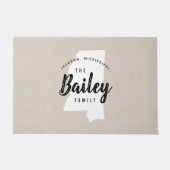 Mississippi familie Monogram staat deurmat (Voorkant)