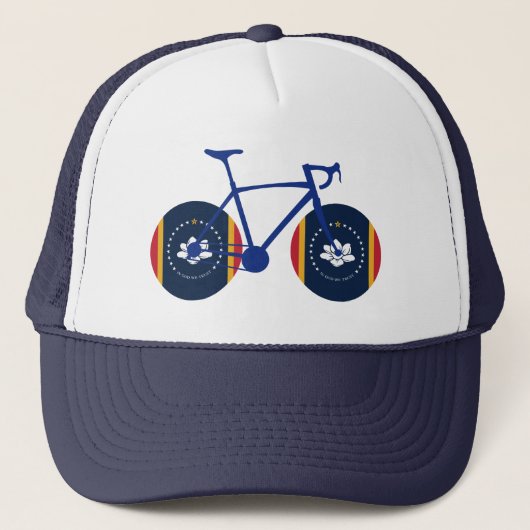 Mississippi Flag Cycling Trucker Pet (Voorkant)