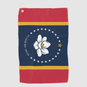 Mississippi Flag - New Magnolia Flag Golfhanddoek (Voorkant)