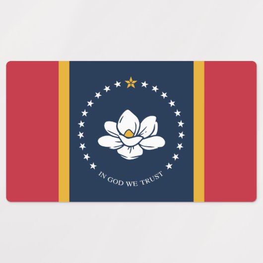 Mississippi Flag - New Magnolia Flag Labels (Design 2)