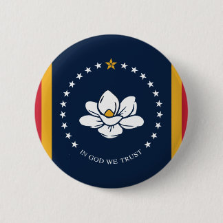 Mississippi Flag - New Magnolia Flag Ronde Button 5,7 Cm