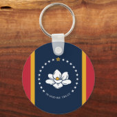 Mississippi Flag - New Magnolia Flag Sleutelhanger (Voorkant)
