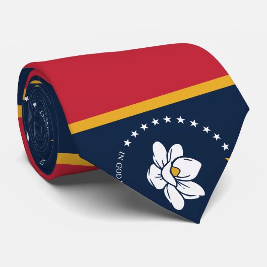 Mississippi Flag - New Magnolia Flag Stropdas (Opgerold)