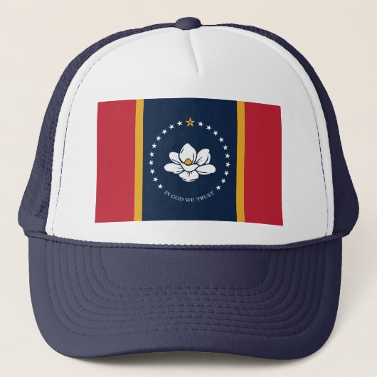 Mississippi Flag - New Magnolia Flag Trucker Pet (Voorkant)