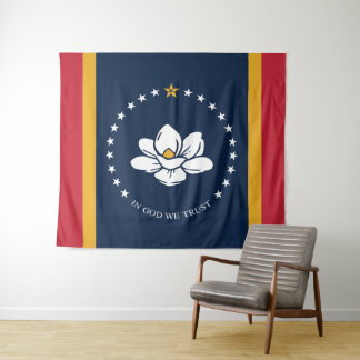 Mississippi Flag - New Magnolia Flag Wandkleed