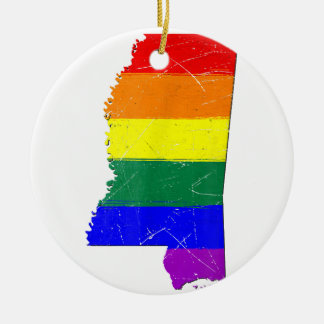Mississippi Gay Pride Flag Keramisch Ornament