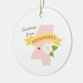 Mississippi Greetings Keramisch Ornament (Links)