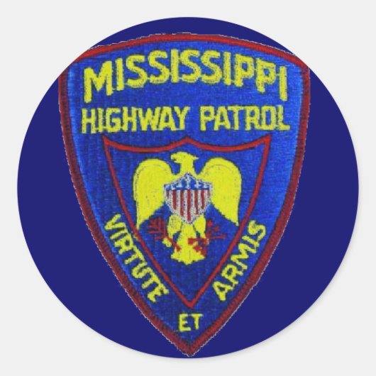Mississippi Highway Patrol Ronde Sticker (Voorkant)