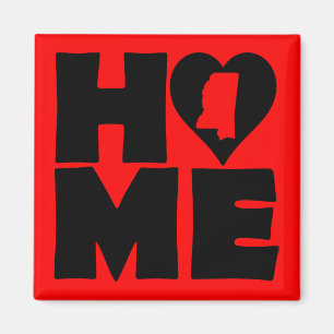 Mississippi Home Heart State Fridge Magnet Magneet