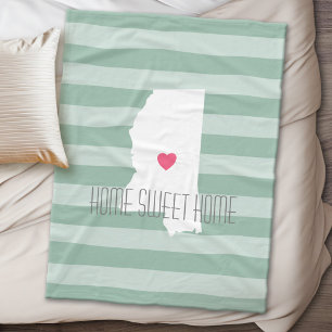 Mississippi Home State Love Fleece Deken