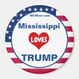 Mississippi HOUDT VAN TRUMP Patriottische Koelkast Magneet