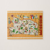 Mississippi kaart puzzel (Horizontaal)