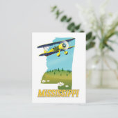 Mississippi  Kaart reisposter afdrukken. (Staand voorkant)