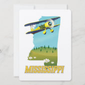 Mississippi  Kaart reisposter afdrukken. (Achterkant)