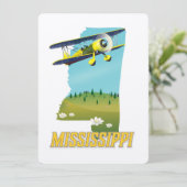 Mississippi  Kaart reisposter afdrukken. (Staand voorkant)