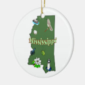 Mississippi kerstboomversiering keramisch ornament (Links)