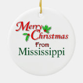 Mississippi kerstboomversiering keramisch ornament (Achterkant)