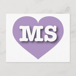 Mississippi Lavender Heart - Ik hou van MS Briefkaart