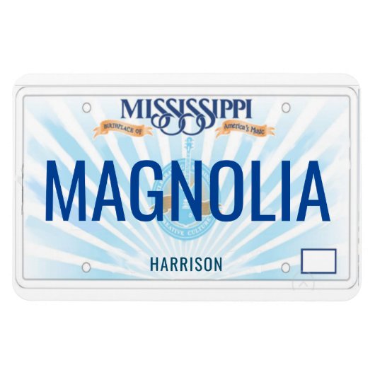 Mississippi License Bord Flexible Magneet (Horizontaal)