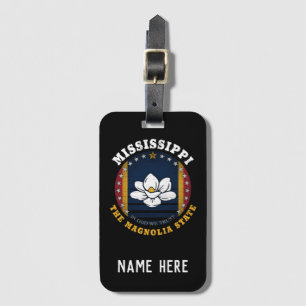 MISSISSIPPI MAGNOLIA STATE FLAG BAGAGELABEL