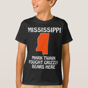 Mississippi - Mark Twain Vocht Hier Tegen Grizzlyb T-shirt