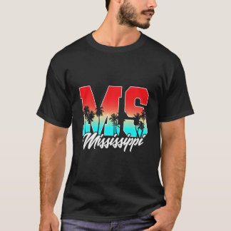 Mississippi Ms Palmboom Staat T-shirt