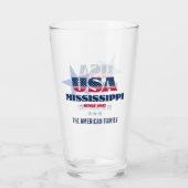 Mississippi Patriotic Pride gepersonaliseerd Glas (Achterkant)