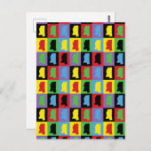 Mississippi Pattern Pop Art Briefkaart (Voorkant / Achterkant)